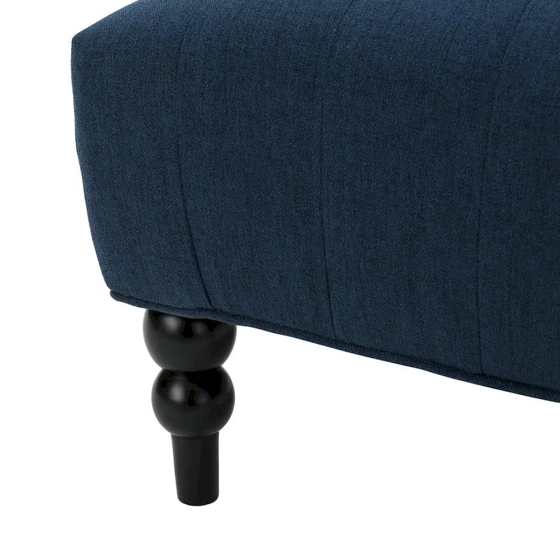 Poltrona club tufted con schienale alto e gambe in legno di betulla — Mid-Century Modern, 27,25L x 33,75W x 38,5H