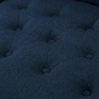 Poltrona club tufted con schienale alto e gambe in legno di betulla — Mid-Century Modern, 27,25L x 33,75W x 38,5H