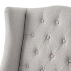 Poltrona club tufted con schienale alto e gambe in legno di betulla — Mid-Century Modern, 27,25L x 33,75W x 38,5H
