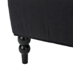 Poltrona club tufted con schienale alto e gambe in legno di betulla — Mid-Century Modern, 27,25L x 33,75W x 38,5H