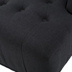 Poltrona club tufted con schienale alto e gambe in legno di betulla — Mid-Century Modern, 27,25L x 33,75W x 38,5H