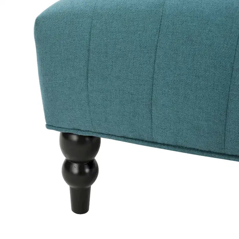 Poltrona club tufted con schienale alto e gambe in legno di betulla — Mid-Century Modern, 27,25L x 33,75W x 38,5H