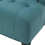 Poltrona club tufted con schienale alto e gambe in legno di betulla — Mid-Century Modern, 27,25L x 33,75W x 38,5H