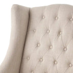 Poltrona club tufted con schienale alto e gambe in legno di betulla — Mid-Century Modern, 27,25L x 33,75W x 38,5H