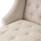 Poltrona club tufted con schienale alto e gambe in legno di betulla — Mid-Century Modern, 27,25L x 33,75W x 38,5H