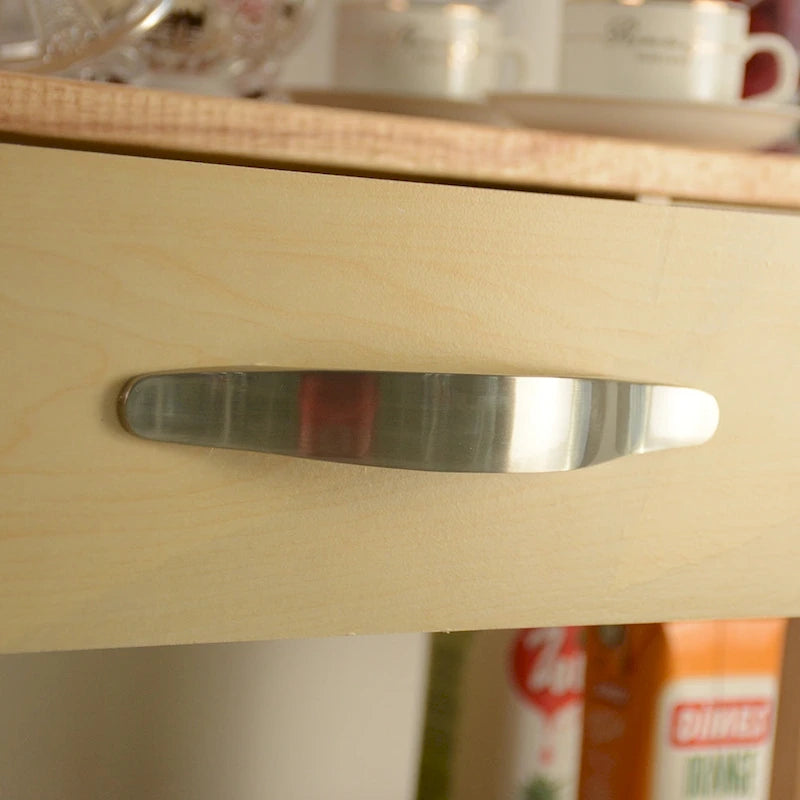 Isola da cucina su ruote in legno da 45, carrello multiuso con 2 cassetti e portasciugamani