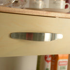 Isola da cucina su ruote in legno da 45, carrello multiuso con 2 cassetti e portasciugamani
