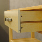 Isola da cucina su ruote in legno da 45, carrello multiuso con 2 cassetti e portasciugamani