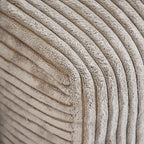 Divano componibile a L oversize in velluto a coste 142 con pouf, classico e profondo