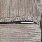 Divano componibile a L oversize in velluto a coste 142 con pouf, classico e profondo