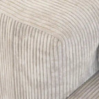 Divano componibile a L oversize in velluto a coste 142 con pouf, classico e profondo