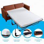 Divano Letto Estraibile — Divano Letto Moderno Convertibile 2-in-1 con Materasso e Futon