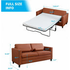 Divano Letto Estraibile — Divano Letto Moderno Convertibile 2-in-1 con Materasso e Futon