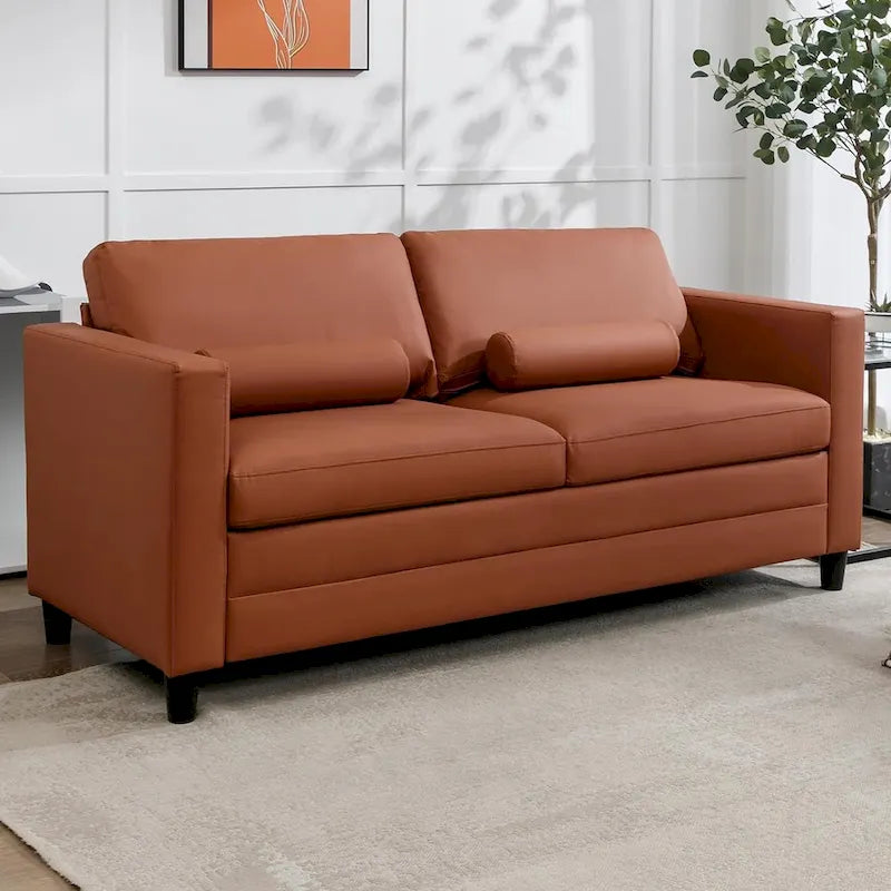 Divano Letto Estraibile — Divano Letto Moderno Convertibile 2-in-1 con Materasso e Futon
