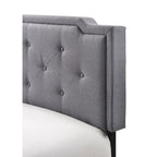 Letto Imbottito a Pannelli con Bottoni Trapuntati in Stile Transizionale — Twill di Poliestere o Similpelle