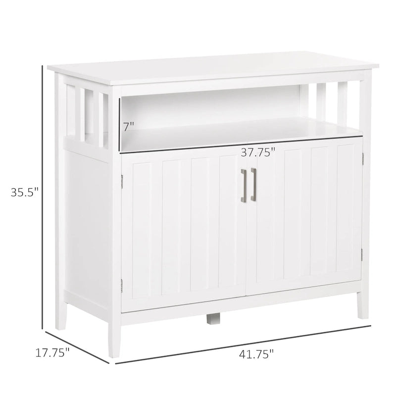 Tavolo buffet credenza con 2 ante e ripiani regolabili — Design antiribaltamento