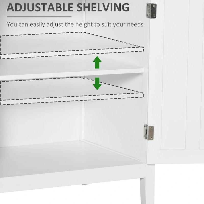 Tavolo buffet credenza con 2 ante e ripiani regolabili — Design antiribaltamento