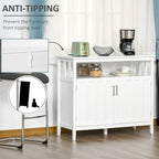 Tavolo buffet credenza con 2 ante e ripiani regolabili — Design antiribaltamento