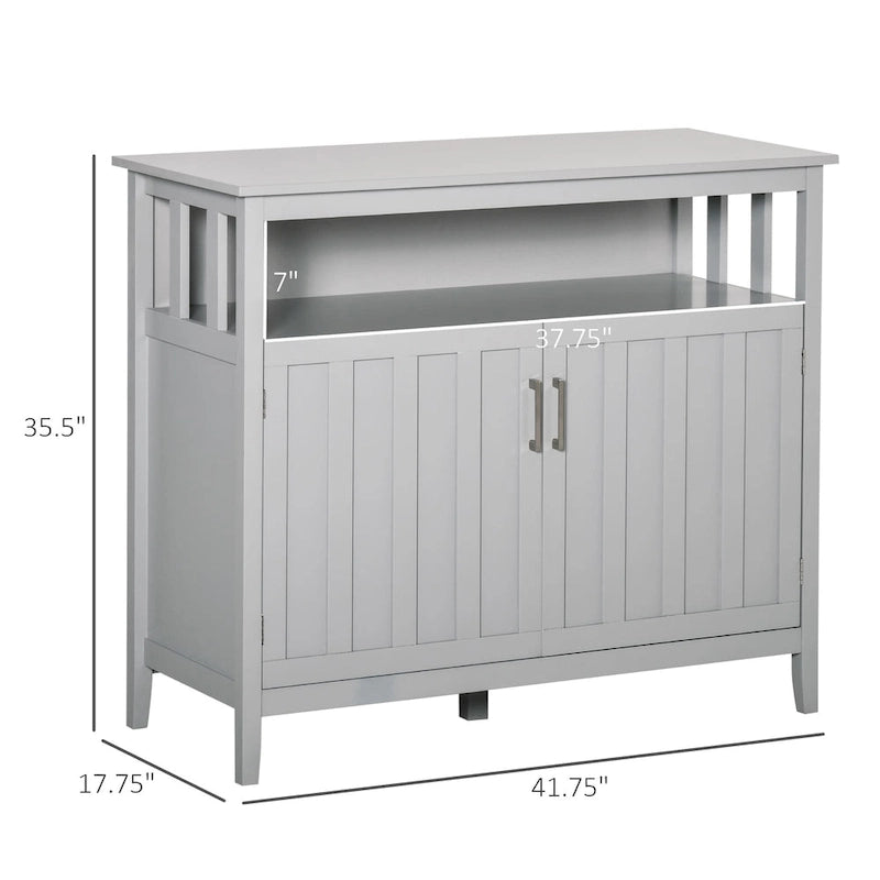 Tavolo buffet credenza con 2 ante e ripiani regolabili — Design antiribaltamento