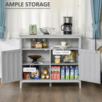 Tavolo buffet credenza con 2 ante e ripiani regolabili — Design antiribaltamento