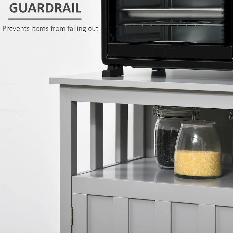 Tavolo buffet credenza con 2 ante e ripiani regolabili — Design antiribaltamento