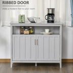 Tavolo buffet credenza con 2 ante e ripiani regolabili — Design antiribaltamento