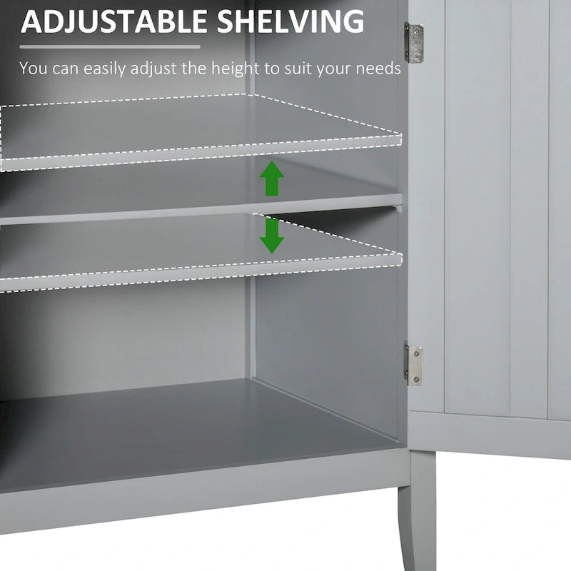 Tavolo buffet credenza con 2 ante e ripiani regolabili — Design antiribaltamento
