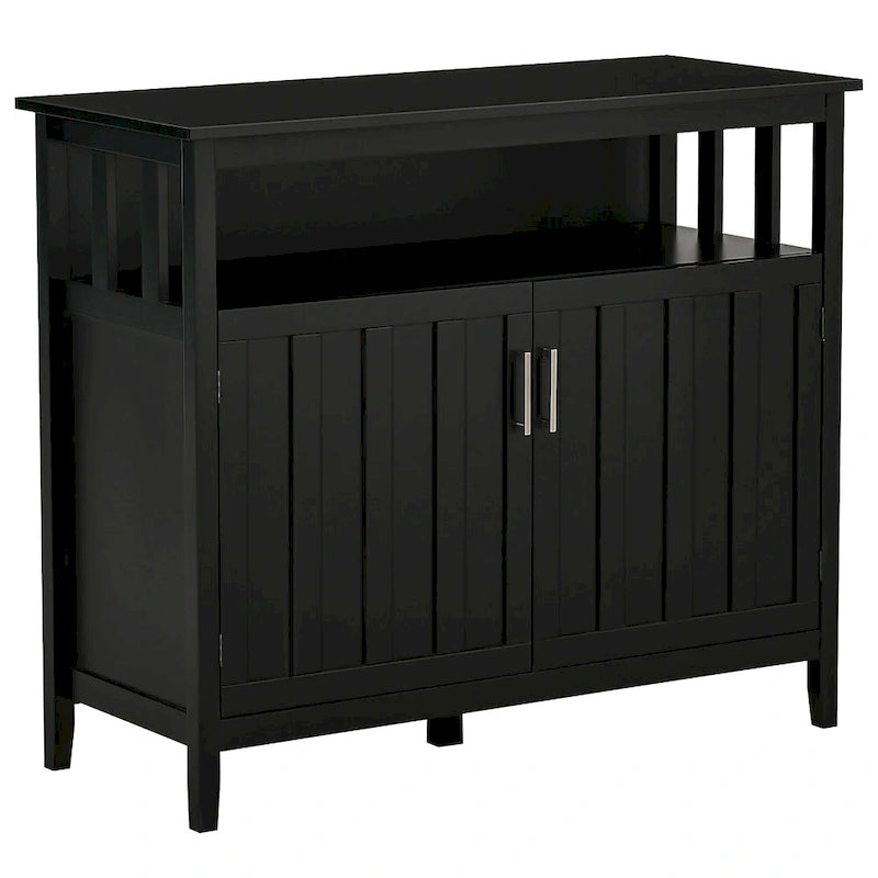 Tavolo buffet credenza con 2 ante e ripiani regolabili — Design antiribaltamento