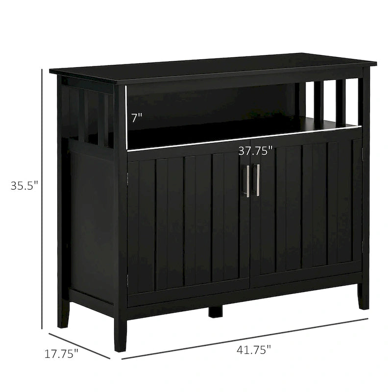 Tavolo buffet credenza con 2 ante e ripiani regolabili — Design antiribaltamento