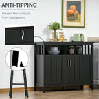 Tavolo buffet credenza con 2 ante e ripiani regolabili — Design antiribaltamento