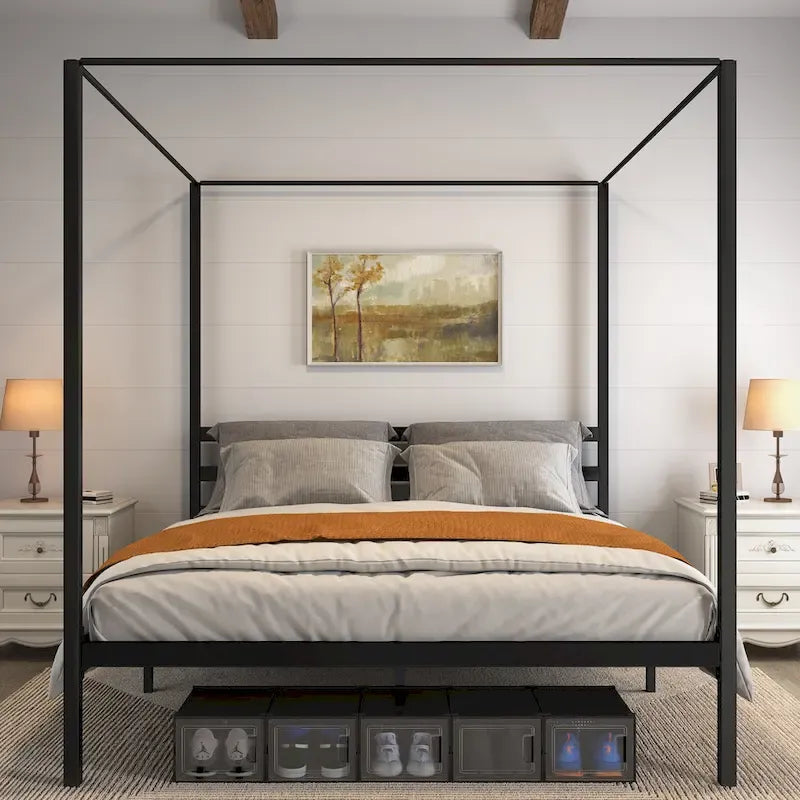 Struttura letto a baldacchino in metallo Twin/King