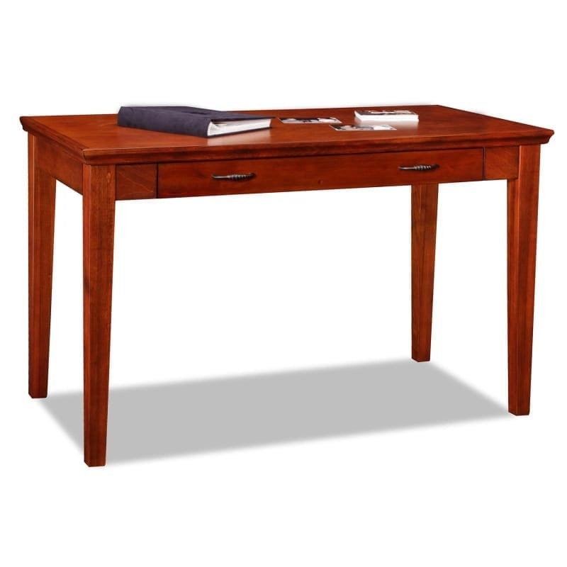 Scrivania per Computer in Stile Mission – Legno Massello, Finitura Rovere, Vassoio per Tastiera a Scomparsa