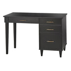 Scrivania Mid-Century Modern con 4 Cassetti e Gambe in Legno di Gomma — 3 Finiture Disponibili