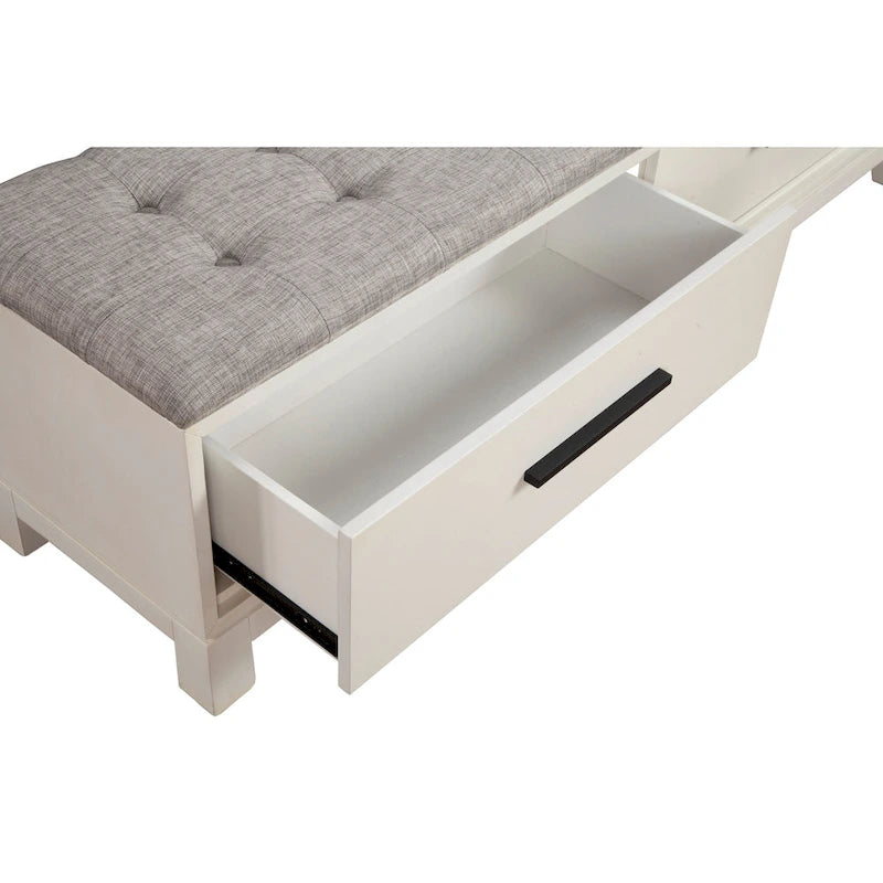 Comodino moderno a 2 cassetti con frontale a coste e maniglie con finitura oro