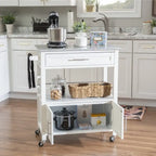 Tavolino Accent Glam Contemporaneo – Piano in Marmo Bianco e Base a Treppiede Dorata