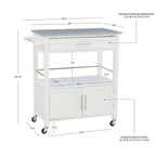 Tavolino Accent Glam Contemporaneo – Piano in Marmo Bianco e Base a Treppiede Dorata