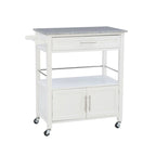 Tavolino Accent Glam Contemporaneo – Piano in Marmo Bianco e Base a Treppiede Dorata