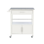 Tavolino Accent Glam Contemporaneo – Piano in Marmo Bianco e Base a Treppiede Dorata