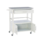 Tavolino Accent Glam Contemporaneo – Piano in Marmo Bianco e Base a Treppiede Dorata