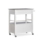 Tavolino Accent Glam Contemporaneo – Piano in Marmo Bianco e Base a Treppiede Dorata