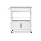 Tavolino Accent Glam Contemporaneo – Piano in Marmo Bianco e Base a Treppiede Dorata