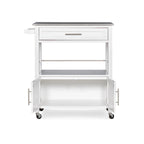 Tavolino Accent Glam Contemporaneo – Piano in Marmo Bianco e Base a Treppiede Dorata