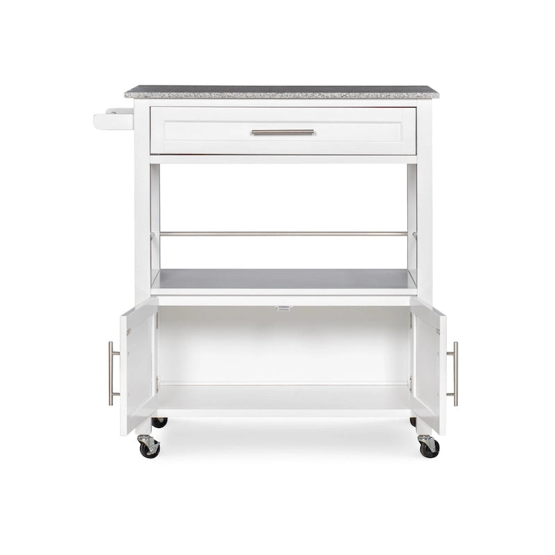 Tavolino Accent Glam Contemporaneo – Piano in Marmo Bianco e Base a Treppiede Dorata