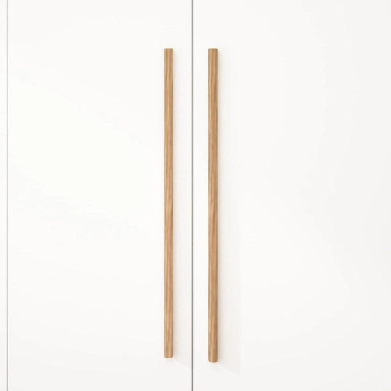 Armadio a 4 ante con asta appendiabiti, 180,00A x 160,00L cm — Bianco, Finitura Melaminica