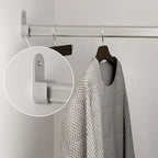 Armadio a 4 ante con asta appendiabiti, 180,00A x 160,00L cm — Bianco, Finitura Melaminica