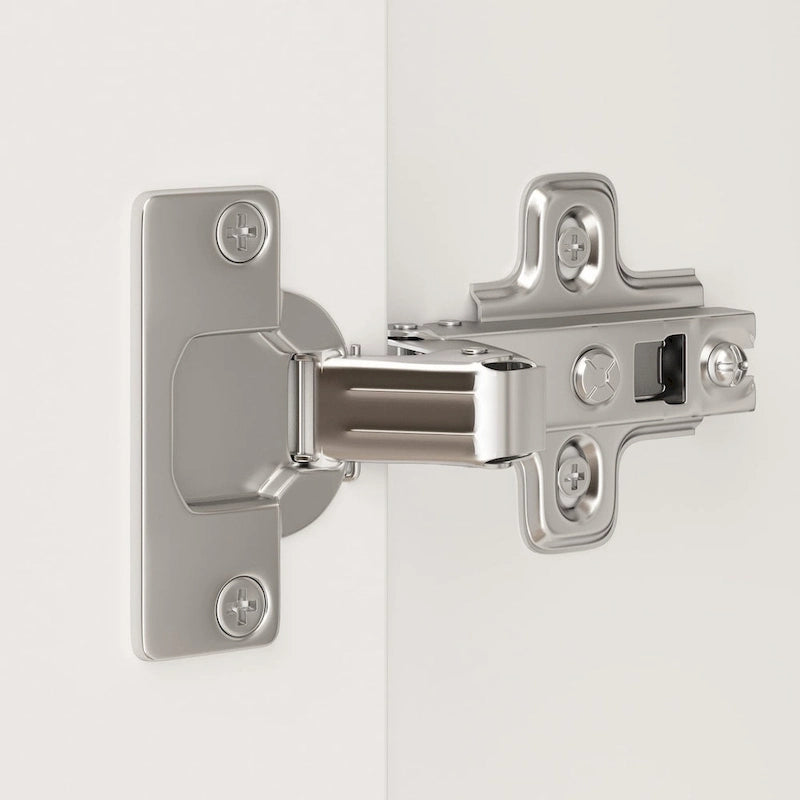 Armadio a 4 ante con asta appendiabiti, 180,00A x 160,00L cm — Bianco, Finitura Melaminica