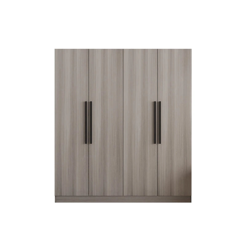 Armadio a 4 ante con asta appendiabiti, 180,00A x 160,00L cm — Bianco, Finitura Melaminica
