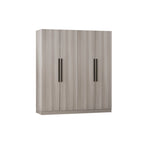 Armadio a 4 ante con asta appendiabiti, 180,00A x 160,00L cm — Bianco, Finitura Melaminica
