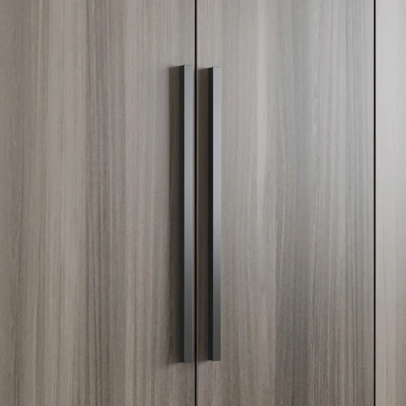 Armadio a 4 ante con asta appendiabiti, 180,00A x 160,00L cm — Bianco, Finitura Melaminica