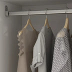 Armadio a 4 ante con asta appendiabiti, 180,00A x 160,00L cm — Bianco, Finitura Melaminica